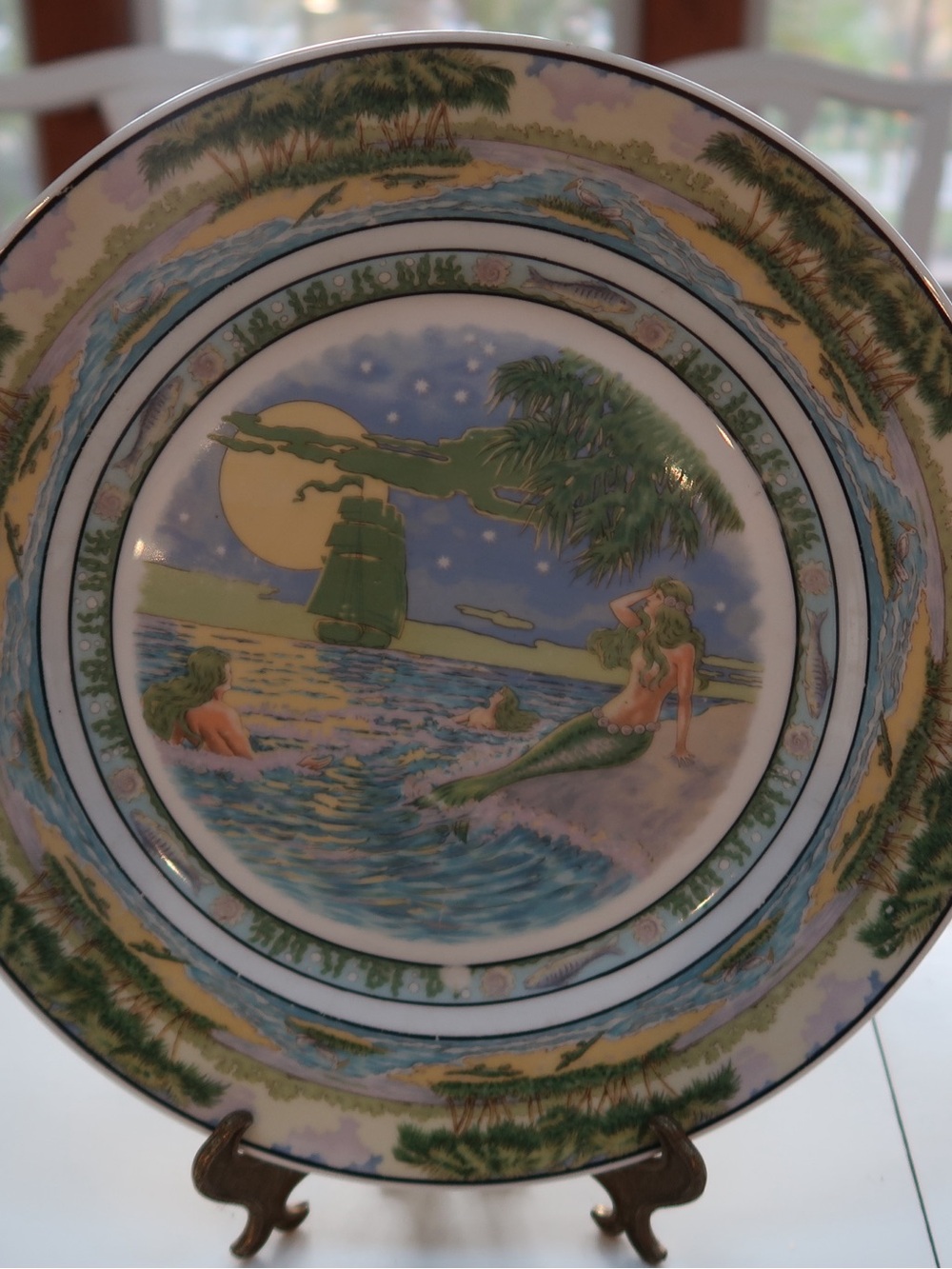 Vintage Rare 1920s Vinoy Park Hotel Mermaid Plate